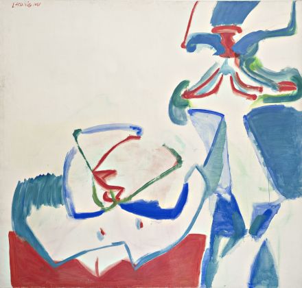 Maria Lassnig, Napoleon und Brigitte Bardot (1961), via Petzel