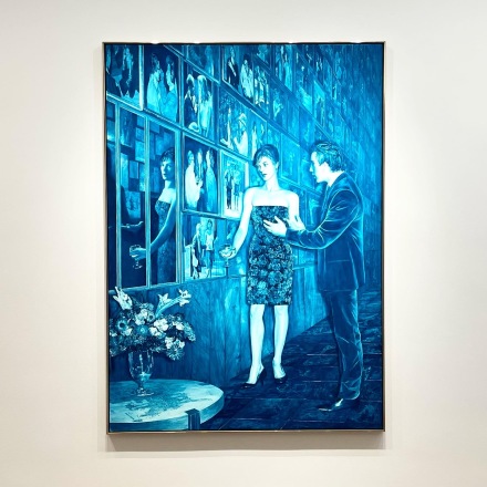Mark Tansey, Reverb (2017), via Art Observed