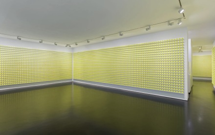 David Shrigley, Mayfair Tennis Ball Exchange (Installation View), via Stephen Friedman