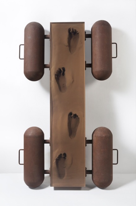Ashley Bickerton, Mangrove Footprints (2021), via Lehmann Maupin