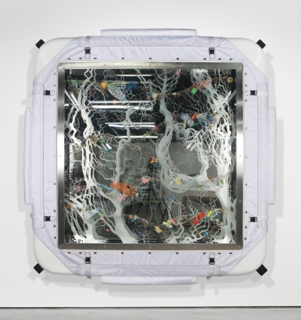 Ashley Bickerton, River Vector Big White (2022), via Lehmann Maupin