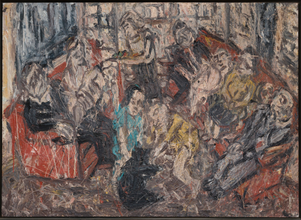 Leon Kossoff, Family Party, January 1983 (1983), via LA Louver
