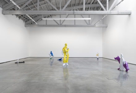 Valetin Carron, Barking Painting Sighs Heavenly (Installation View), via David Kordansky