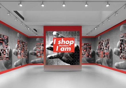 Barbara Kruger, Untitled (I shop therefore I am) (1987 2019), via David Zwirner