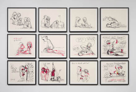 Paul McCarthy, A&E, Script Drawings, Pig Love (2021), via Hauser & Wirth