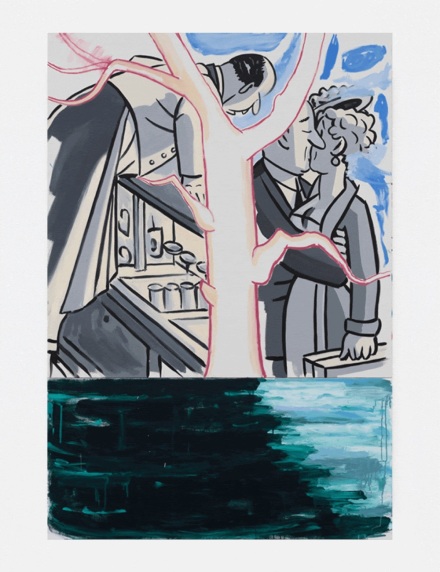 David Salle, The Kiss (2022), via Thaddaeus Ropac