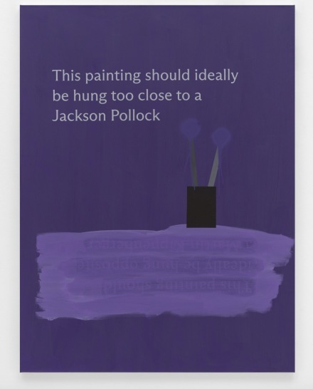Jonathan Monk, This Painting (Pollock) (2022), via Casey Kaplan