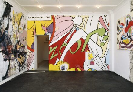 Michel Majerus, gemÃ¤lde (Installation View), neugerriemschneider, Berlin, November 8, 2022 – January 14, 2023 © Michel Majerus Estate. Courtesy neugerriemschneider, Berlin. Photo: Jens Ziehe