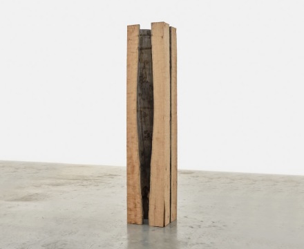 Virginia Overton, Quartered Log (Black Cherry II) (2023), via Bortolami