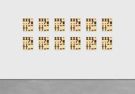 Sherrie Levine, Ivory Dominoes: 1-12 (2022), via David Zwriner