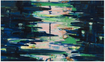 Cy Gavin, Untitled (Grass Growing on a weir) (2022), via Gagosian