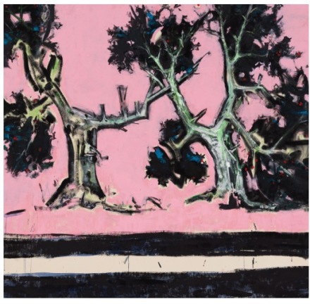 Cy Gavin, Untitled (Holly border)(2023), via Gagosian