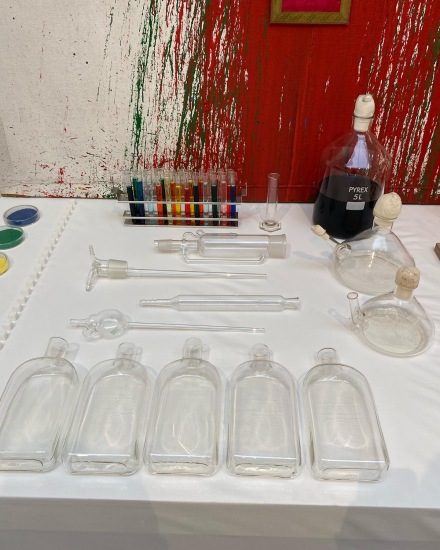 Hermann Nitsch, Selected Paintings, Actions, Relics, and Musical Scores, 1962–2020 (Installation View), via Art Observed