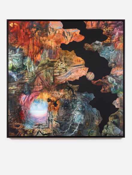 Dustin Yellin, Beneath the Wheel (2023), via Venus Over Manhattan