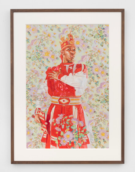 Kehinde Wiley, Misahel Hernández Study (2023), via Sean Kelly