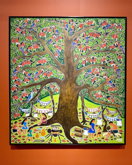 Carmézia Emiliano, arriving at maloca do japÃ³, 2023, Central Galeria, Frieze NY 2024. 